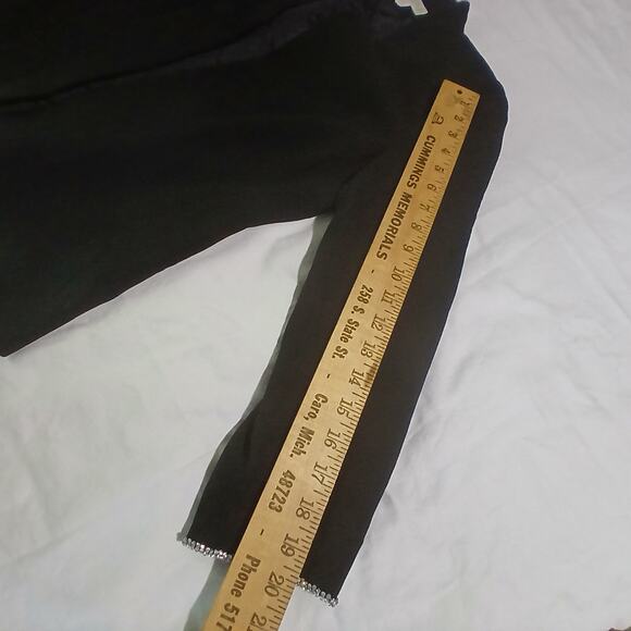 Vintage Junnie Leigh SZ12 Open Blazer Black With Rhinestone-Cuff Detail USA Made - Picture 13 of 14